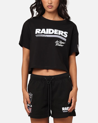 Pro Standard Women's Las Vegas Raiders Fast Lane Cropped T-Shirt Black