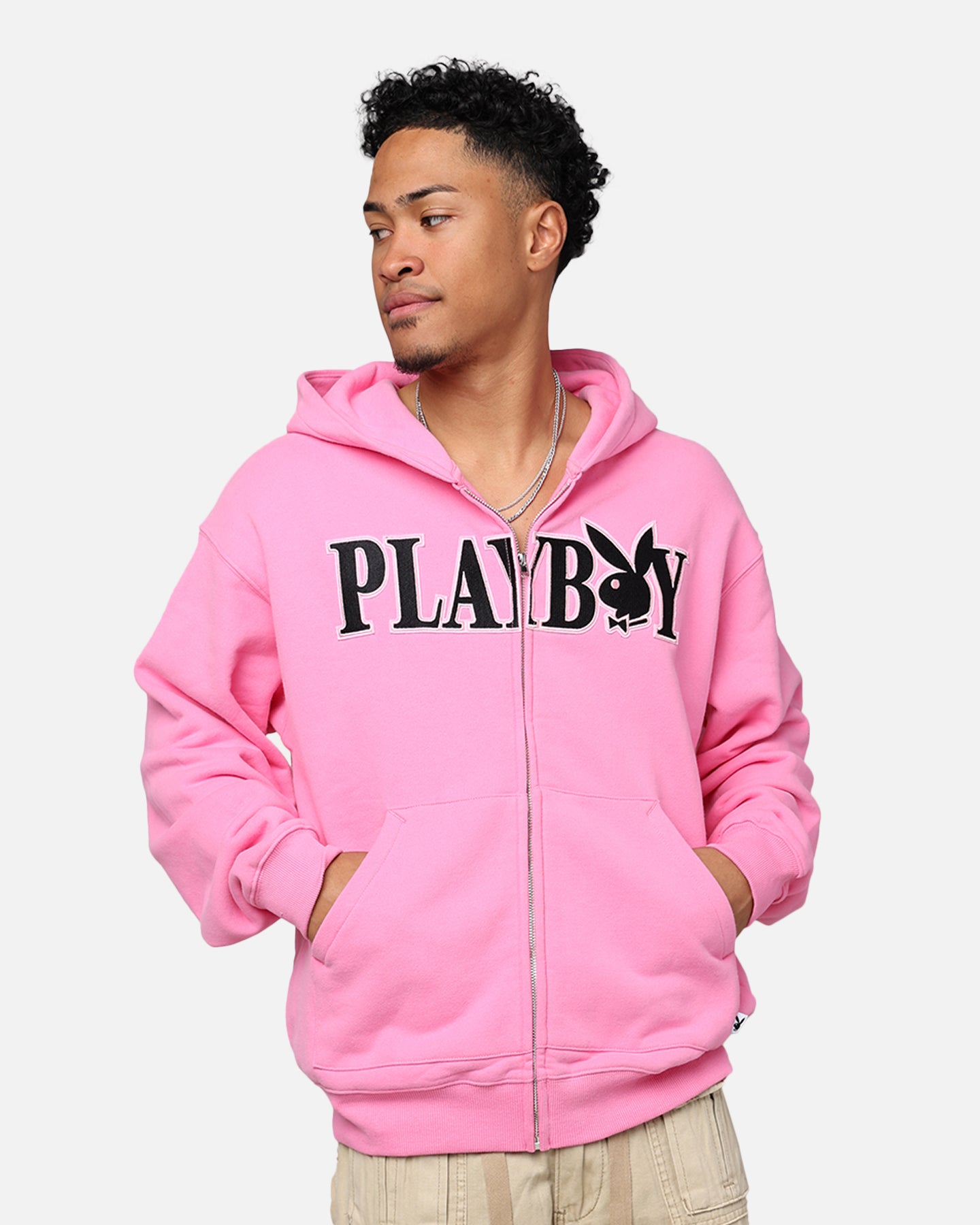 Playboy By Culture Kings Bunny Zip Hoodie Pink | Culture Kings US