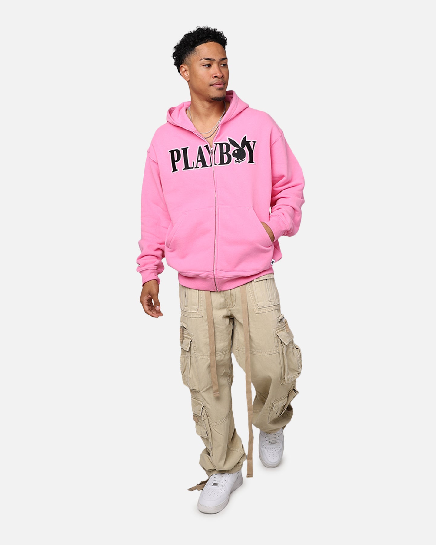 Playboy By Culture Kings Bunny Zip Hoodie Pink | Culture Kings US