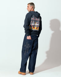 Loiter Motor Zip Hoodie Charcoal