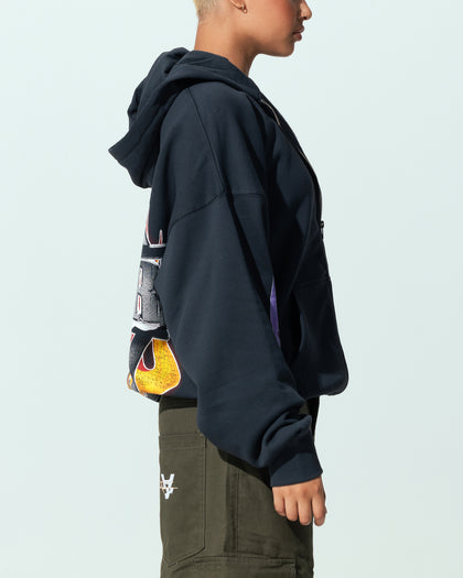 Loiter Motor Zip Hoodie Charcoal