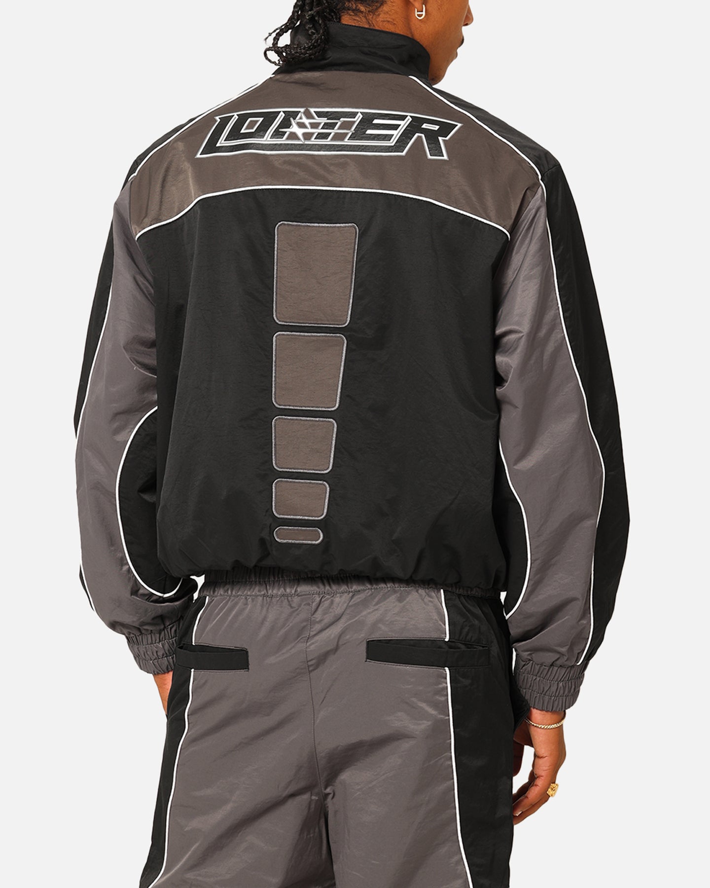 Loiter Paradise Track Jacket Black/Grey | Culture Kings US