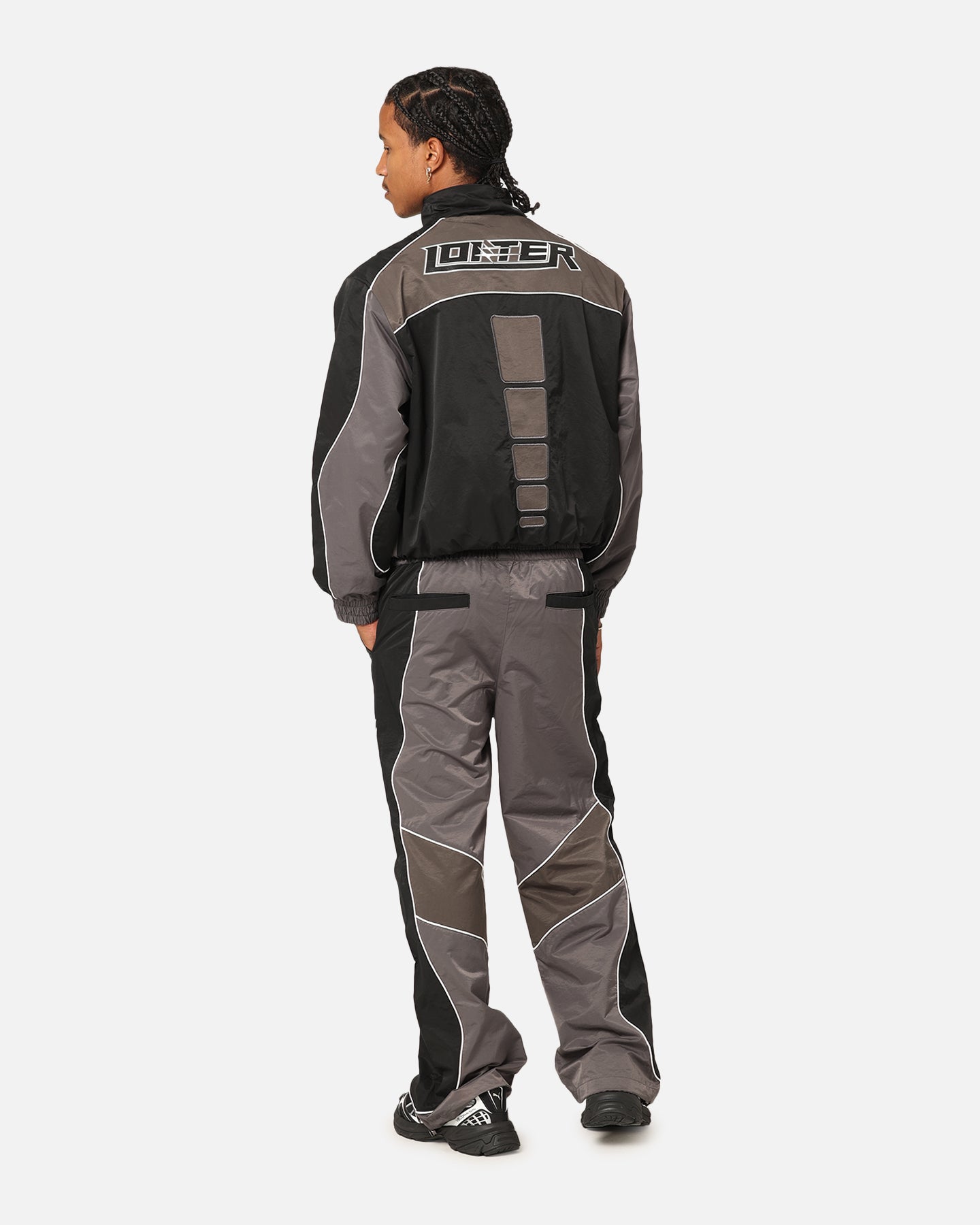 Loiter Paradise Track Jacket Black/Grey | Culture Kings US
