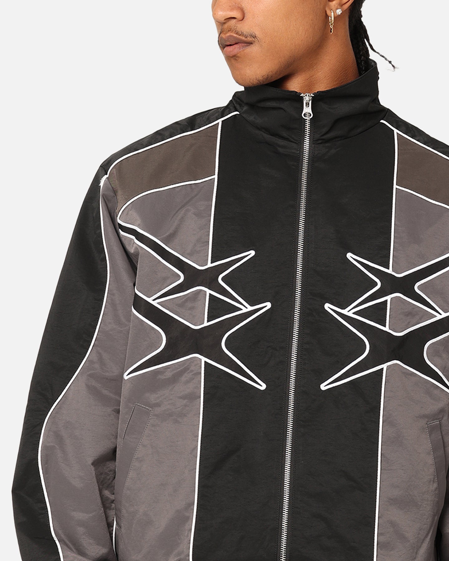 Loiter Paradise Track Jacket Black/Grey | Culture Kings US
