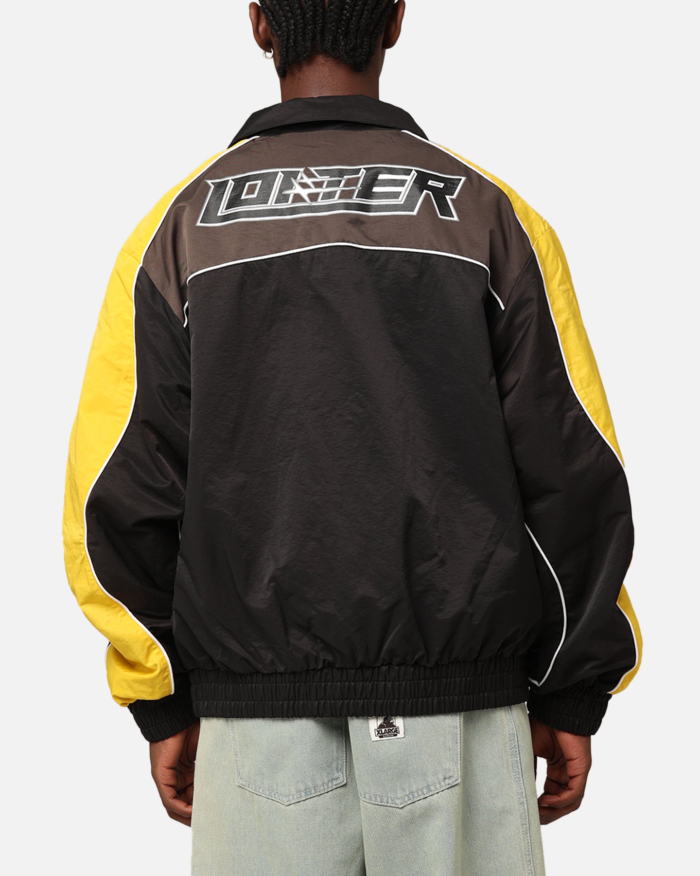 Loiter Paradise Track Jacket Black/Yellow | Culture Kings US