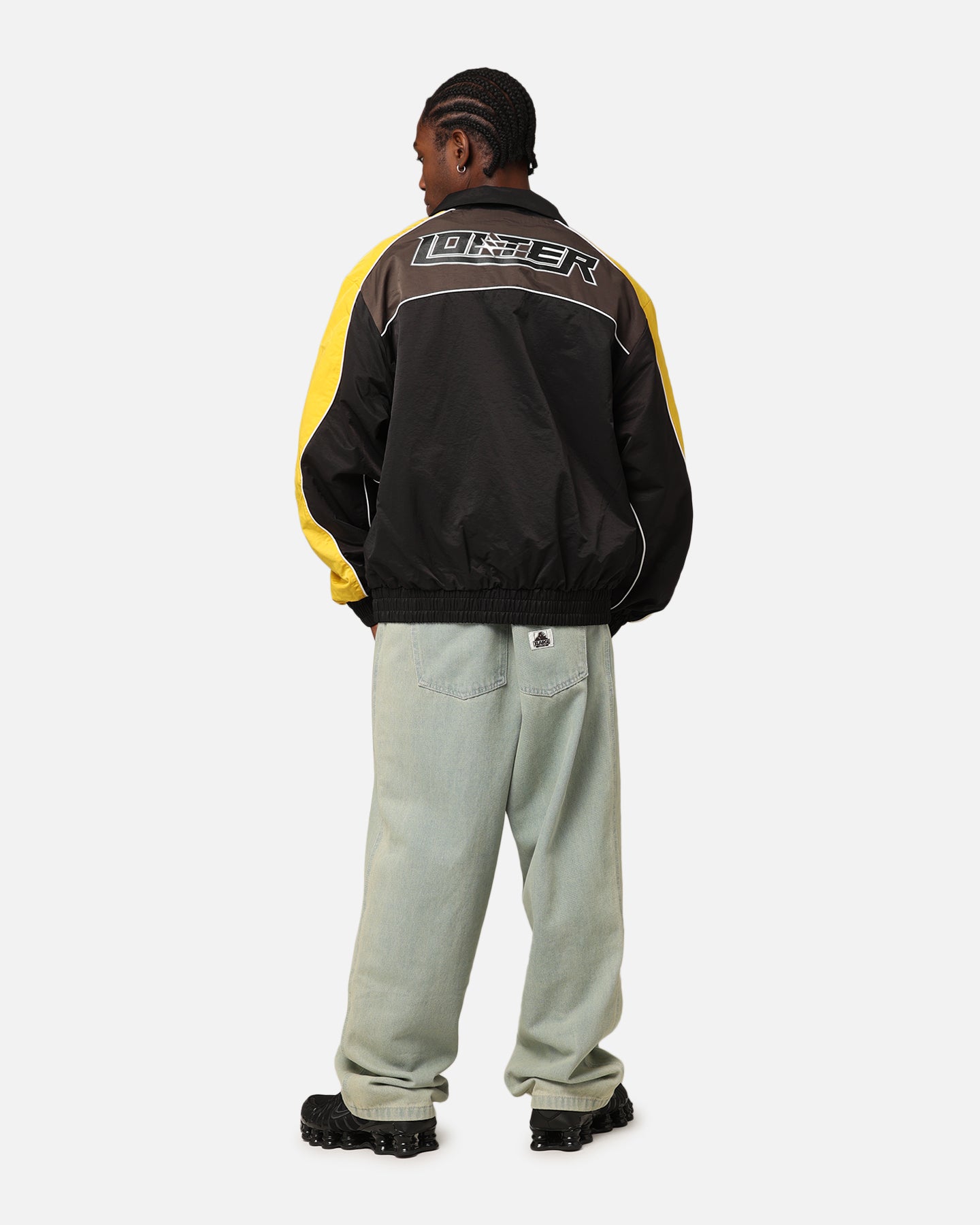 Loiter Paradise Track Jacket Black/Yellow | Culture Kings US
