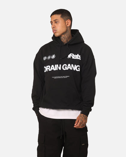 Rats Get Fat Drain Gang Hoodie Black