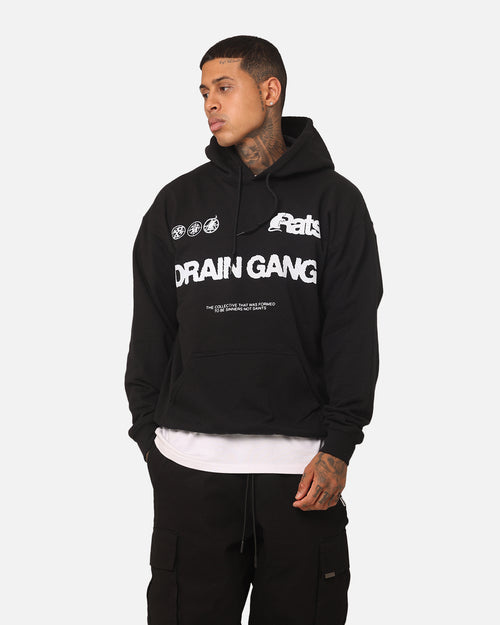 Rats Get Fat Drain Gang Hoodie Black