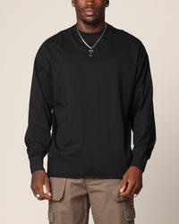 Saint Morta Rodeo Metal Oversized Long Sleeve T-Shirt Black