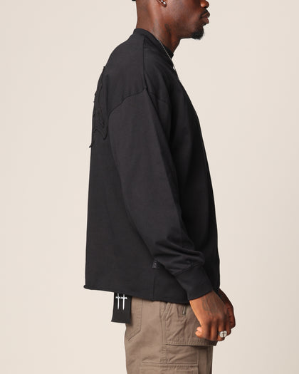 Saint Morta Rodeo Metal Oversized Long Sleeve T-Shirt Black