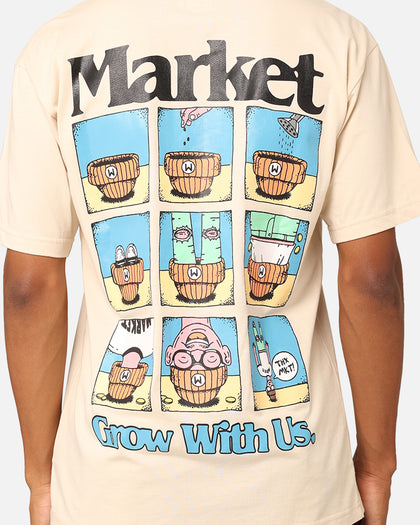 Market Grow With Us T-Shirt Ecru