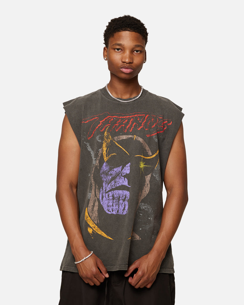 Camiseta Marvel Thanos Snap Oficial - Color Blanco, Talla S, Pack De 1 Unidad | 100% Algodón, Diseño Snap Icónico