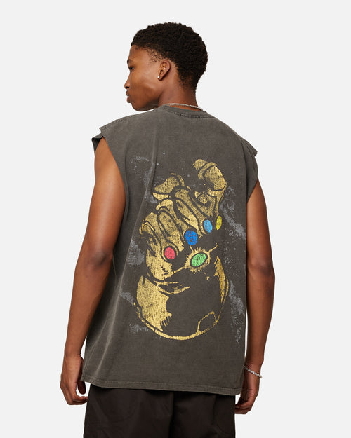 Marvel Thanos Heavyweight Vintage Muscle T-Shirt Black Wash