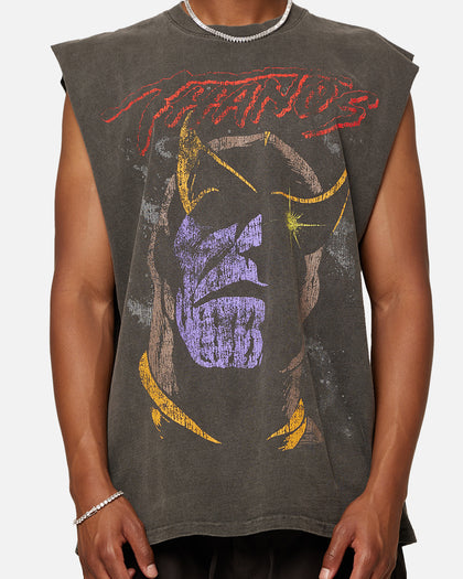 Marvel Thanos Heavyweight Vintage Muscle T-Shirt Black Wash