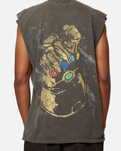 Marvel Thanos Heavyweight Vintage Muscle T-Shirt Black Wash