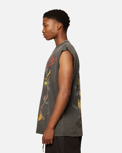 Marvel Thanos Heavyweight Vintage Muscle T-Shirt Black Wash