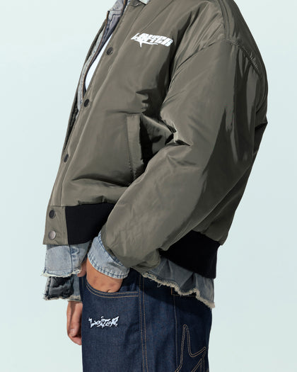 Loiter Shadow Layered Bomber Jacket Khaki