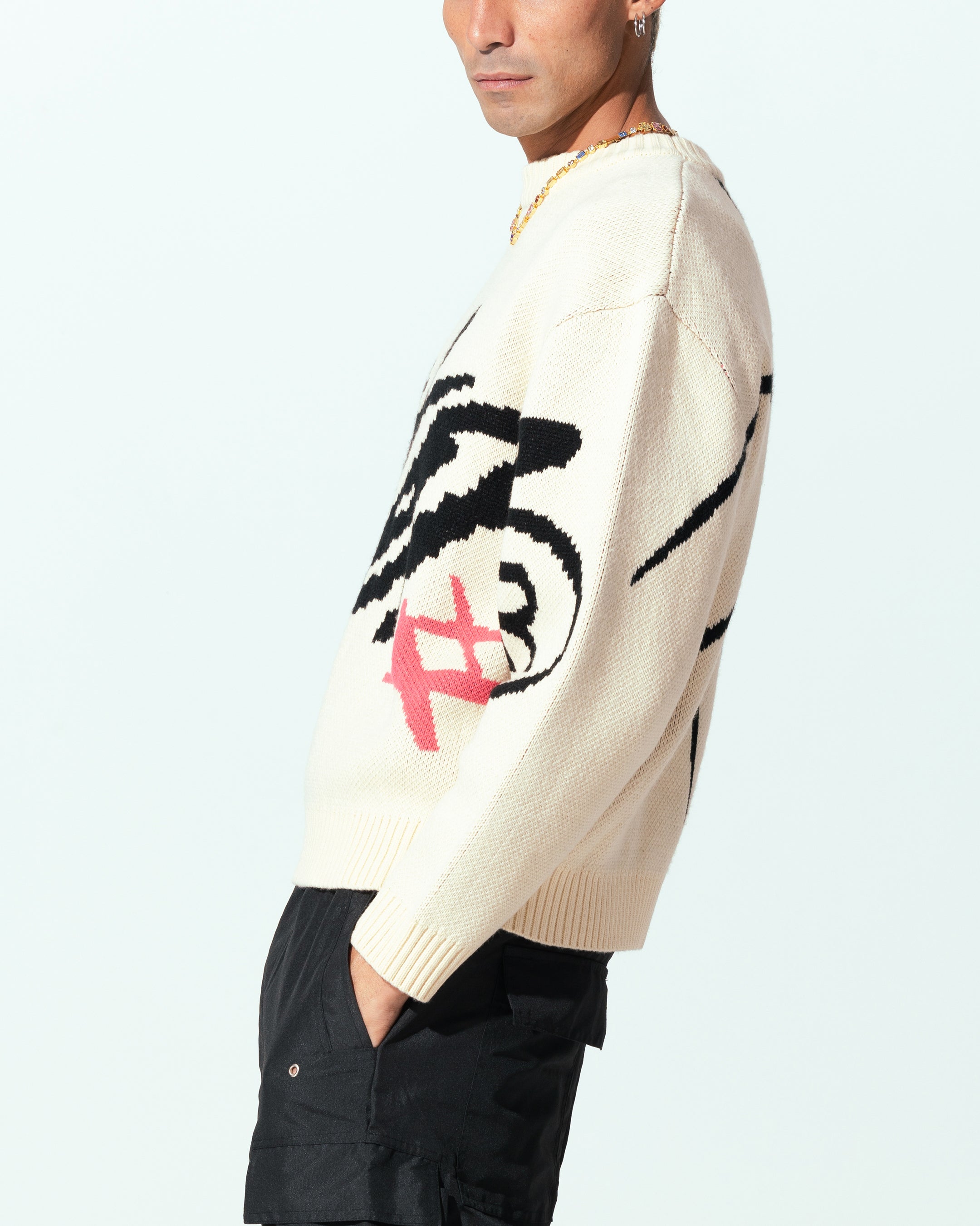 Loiter Spider Knit Sweater Off White | Culture Kings US