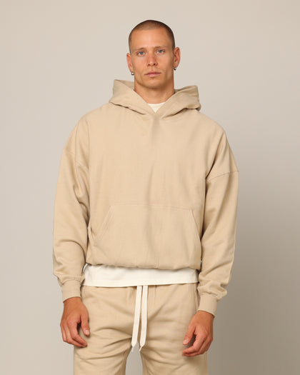 Carré Blanc Oversized Hoodie Stone
