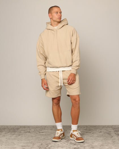 Carré Blanc Oversized Hoodie Stone