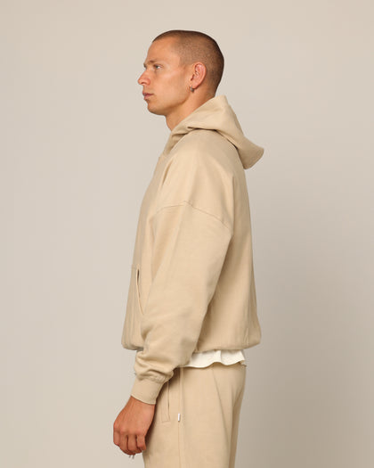 Carré Blanc Oversized Hoodie Stone