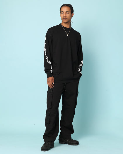 Carré Rosebowl Oversized Long Sleeve T-Shirt Black