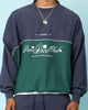 Carré Paris Dice Club Oversized Panel Crewneck Forest Green/Midnight
