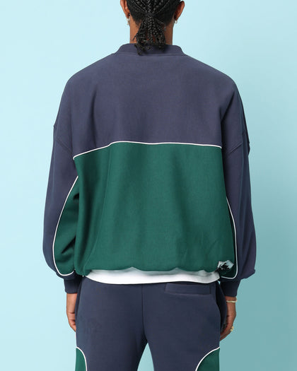 Carré Paris Dice Club Oversized Panel Crewneck Forest Green/Midnight