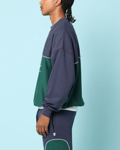 Carré Paris Dice Club Oversized Panel Crewneck Forest Green/Midnight
