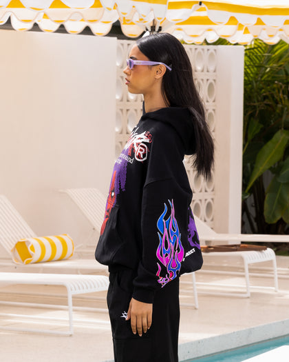 Loiter Live In Direct Vintage Hoodie Black