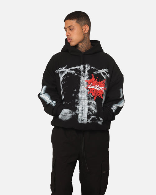 Loiter Ribcage Vintage Hoodie Black