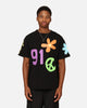 X-Large Flower And Peace T-Shirt Black