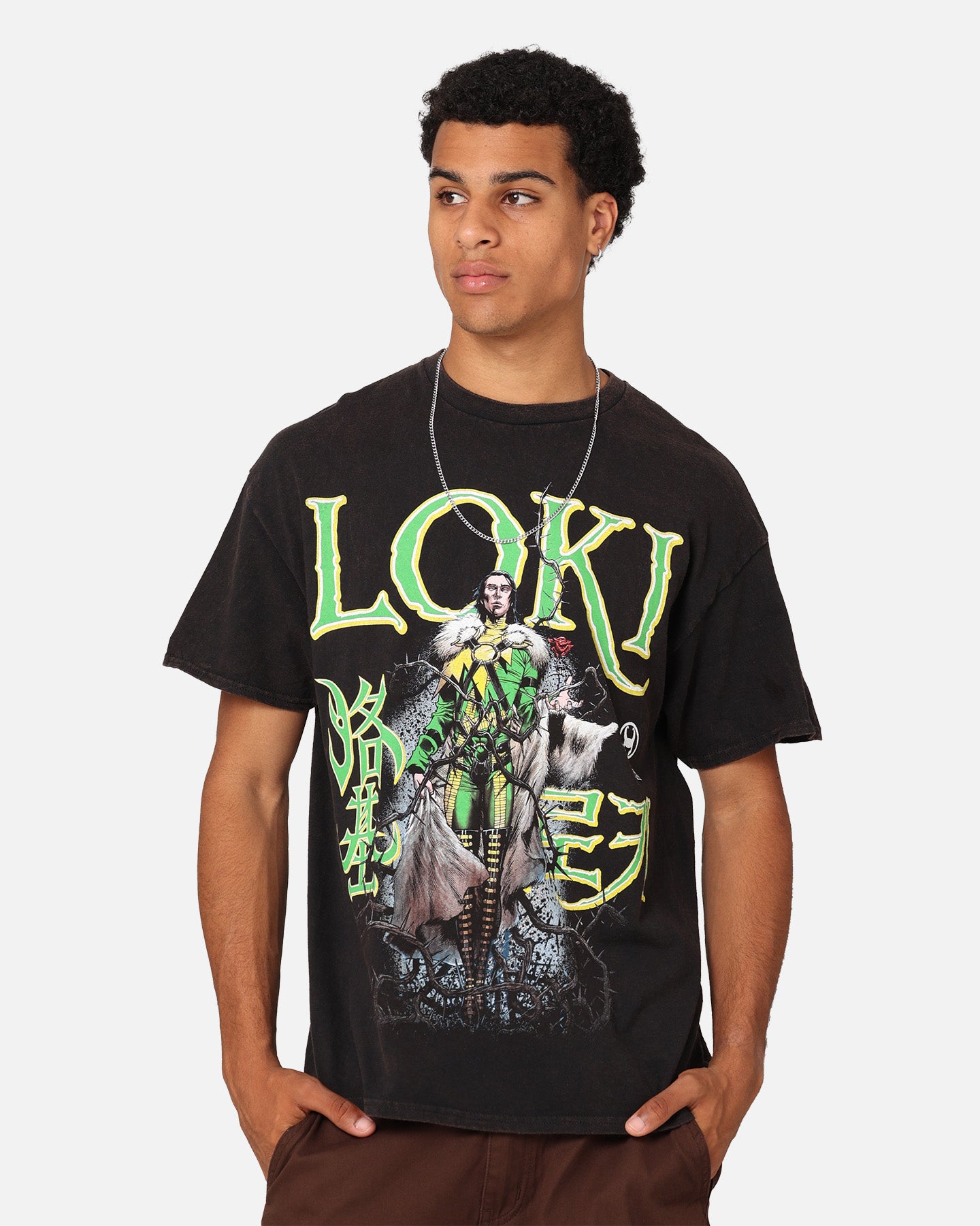 Marvel Loki Rising Vintage T-Shirt Black Wash | Culture Kings US