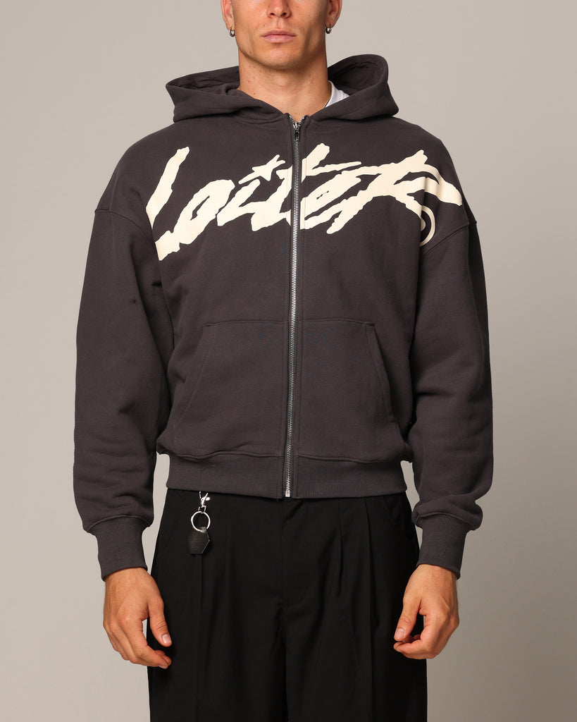 Loiter Spider Zip Hoodie Charcoal | Culture Kings US