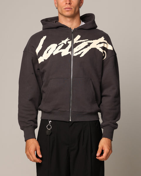 Loiter Spider Zip Hoodie Charcoal | Culture Kings US