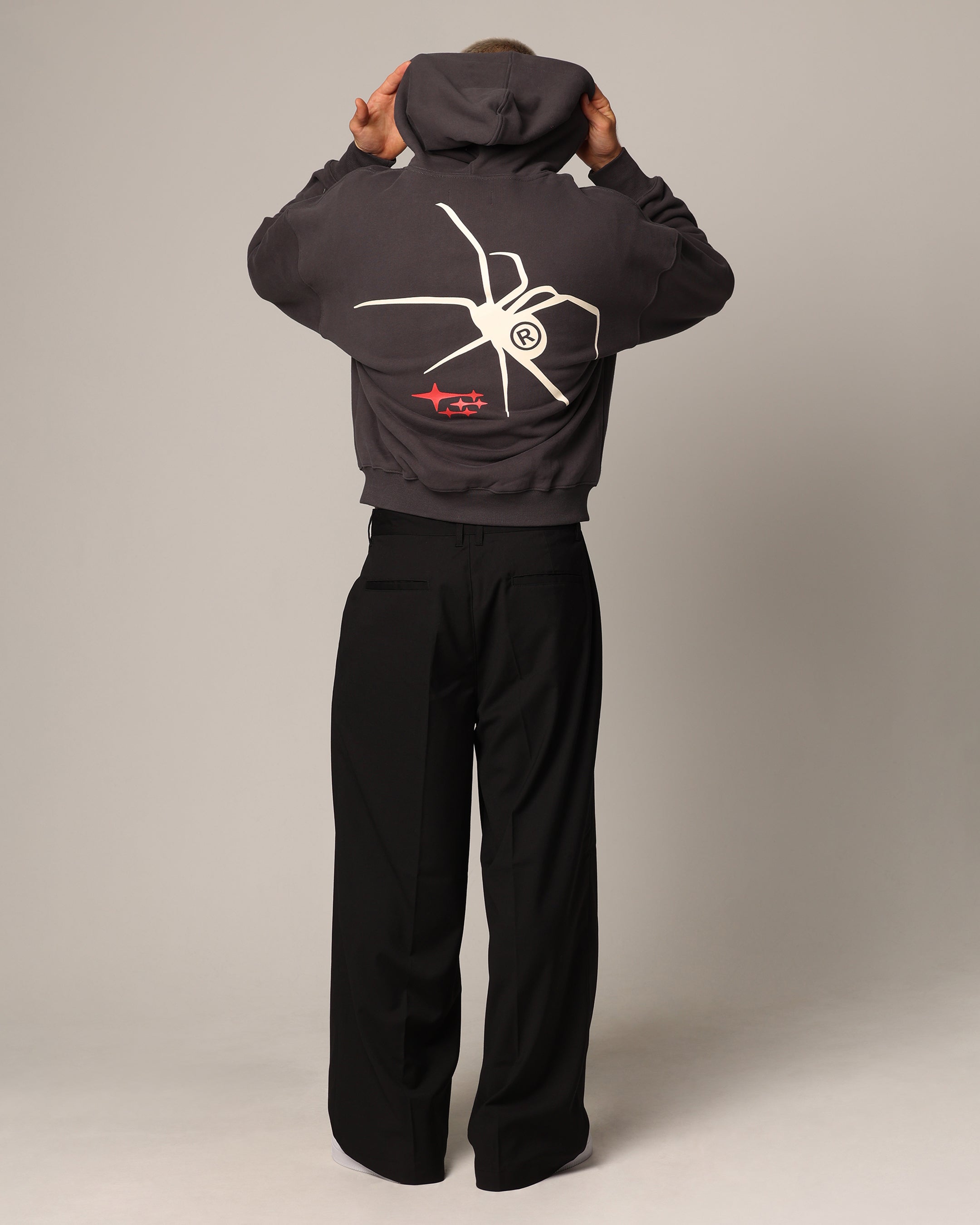 Loiter Spider Zip Hoodie Charcoal | Culture Kings US