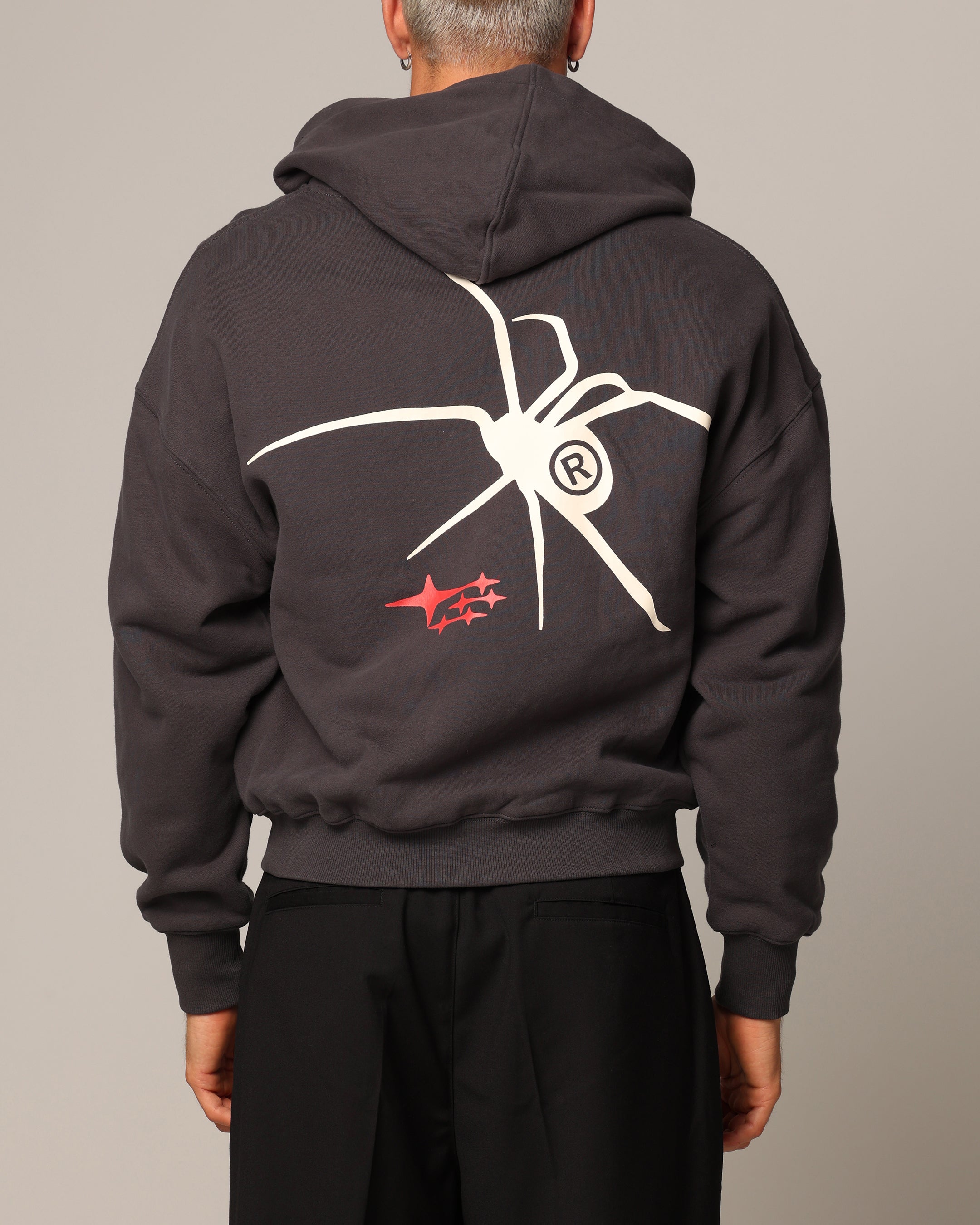 Loiter Spider Zip Hoodie Charcoal | Culture Kings US
