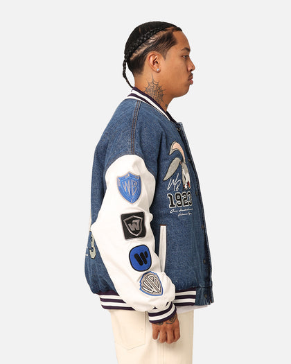 American Thrift X Warner Bros. 100 Years Varsity Jacket Blue/Cream