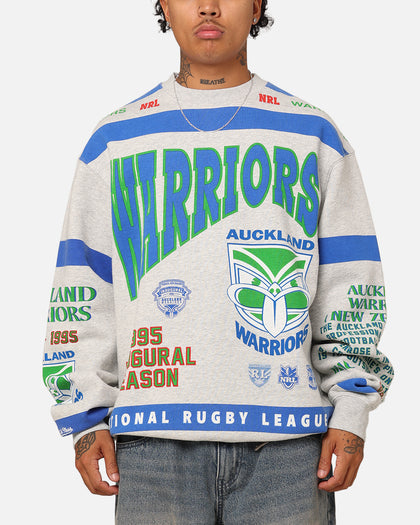 Mitchell & Ness New Zealand Warriors Team Crewneck Grey Marle
