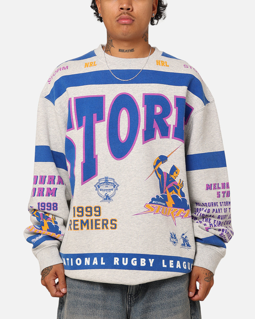 Mitchell Ness Melbourne Storm Team Crewneck Grey Marle Culture