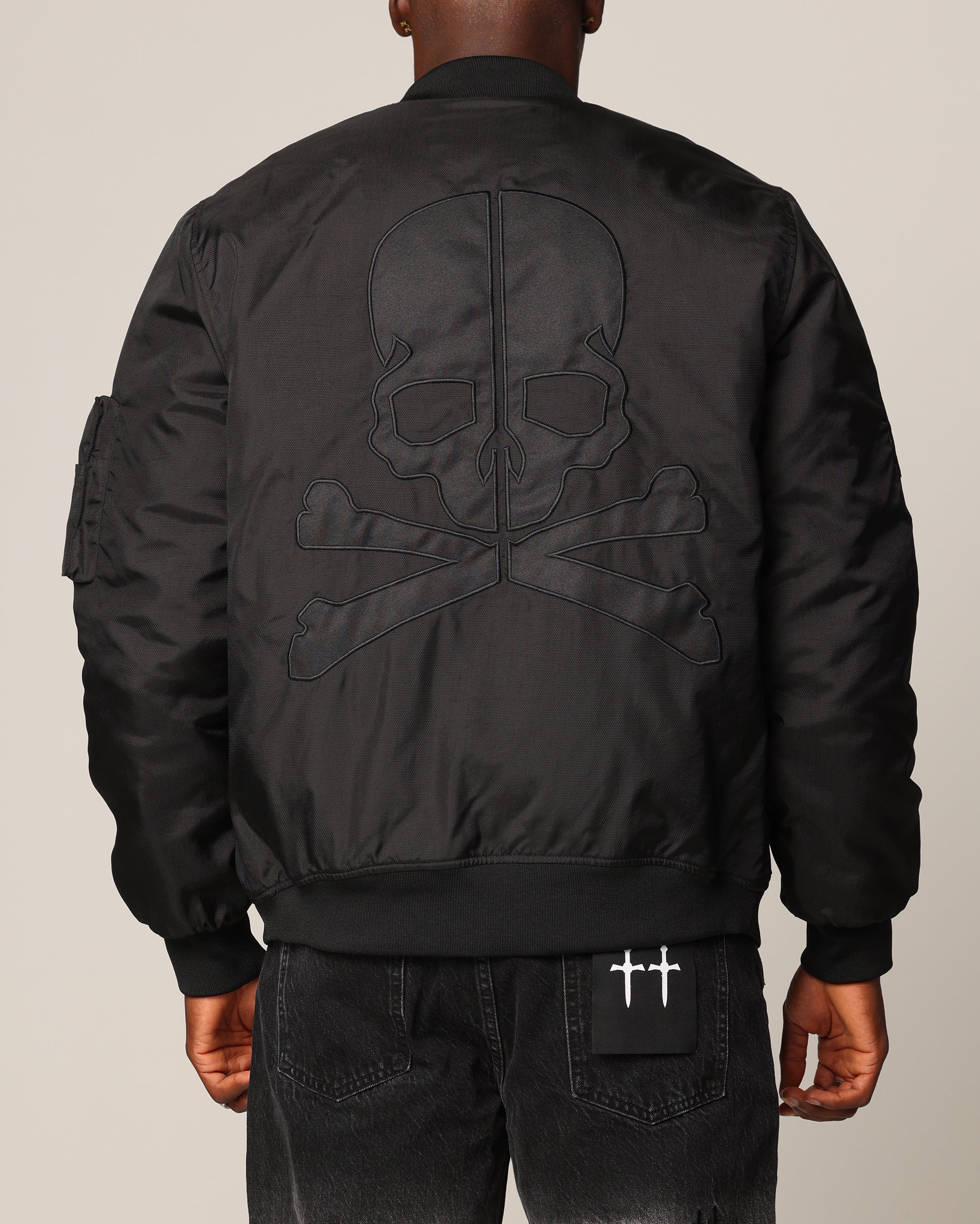 Saint Morta Hellfire Bomber Jacket Black | Culture Kings US