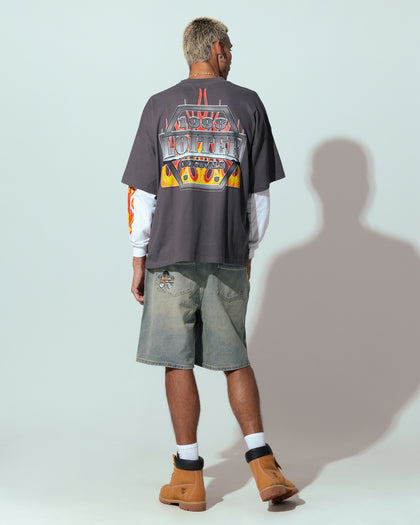 Loiter Motor Box T-Shirt Charcoal