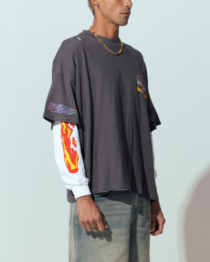 Loiter Motor Box T-Shirt Charcoal