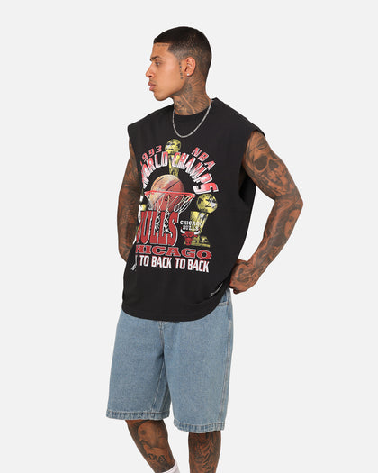 Mitchell & Ness Chicago Bulls Vintage Muscle T-Shirt Faded Black