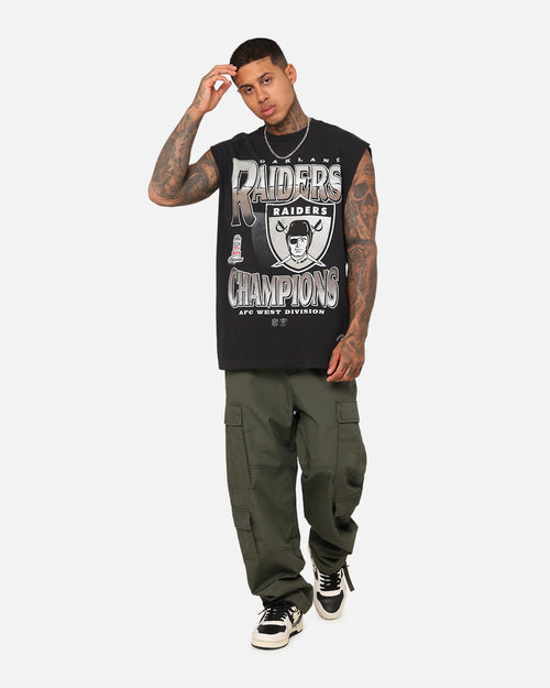 Mitchell & Ness Oakland Raiders Vintage Muscle T-Shirt Faded Black