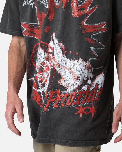 MNML Peroxide Band T-Shirt Washed Black