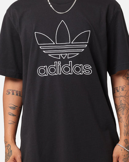 Adidas Outline Trefoil T-Shirt Black
