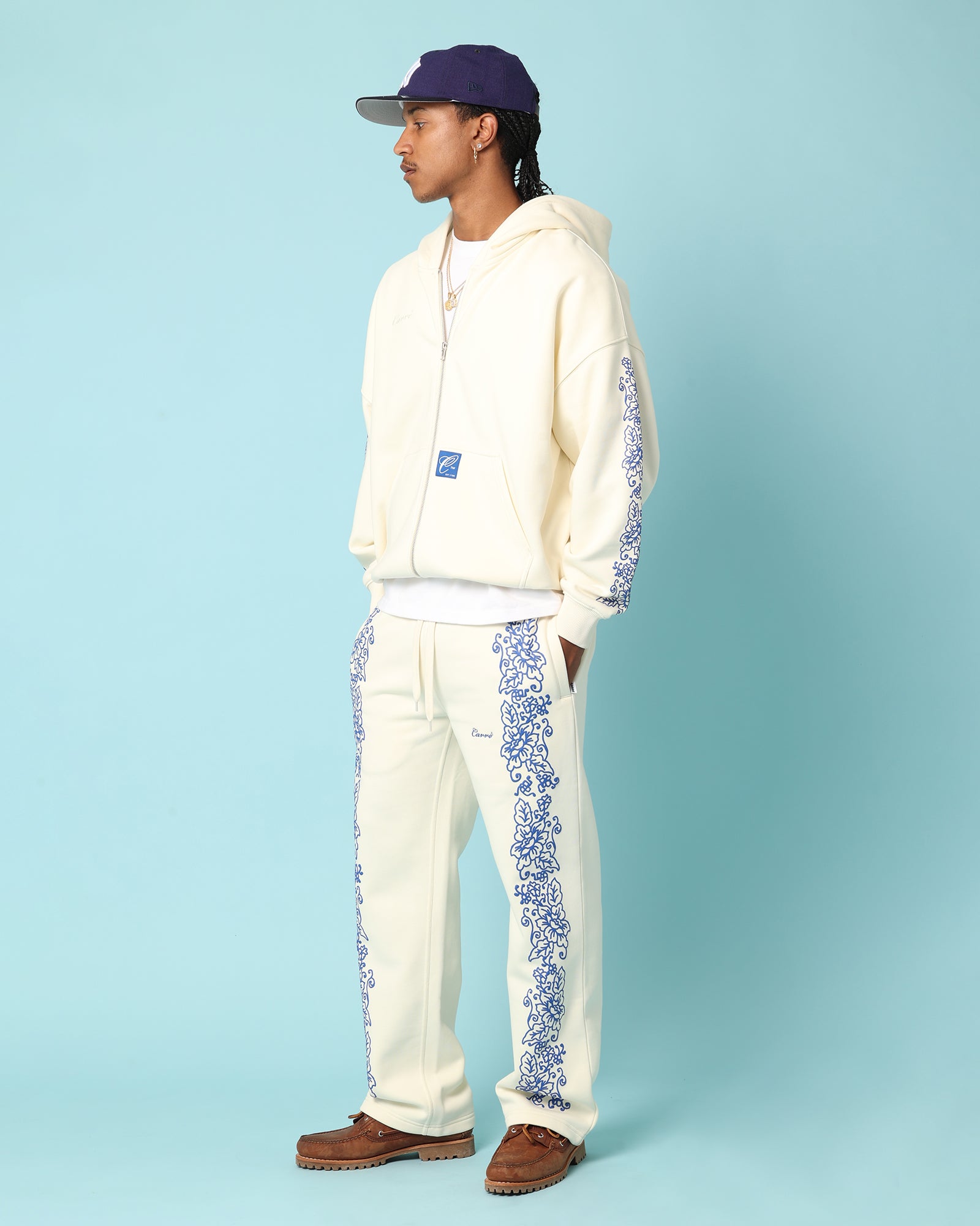 Carré Botanical Zip Up Hoodie Off White | Culture Kings US