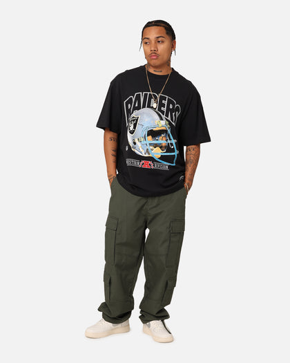 Mitchell & Ness Las Vegas Raiders Vintage Helmet T-Shirt Faded Black