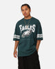 Majestic Athletic Philadelphia Eagles Vintage Sport Striped Sleeve T-Shirt Faded Teal